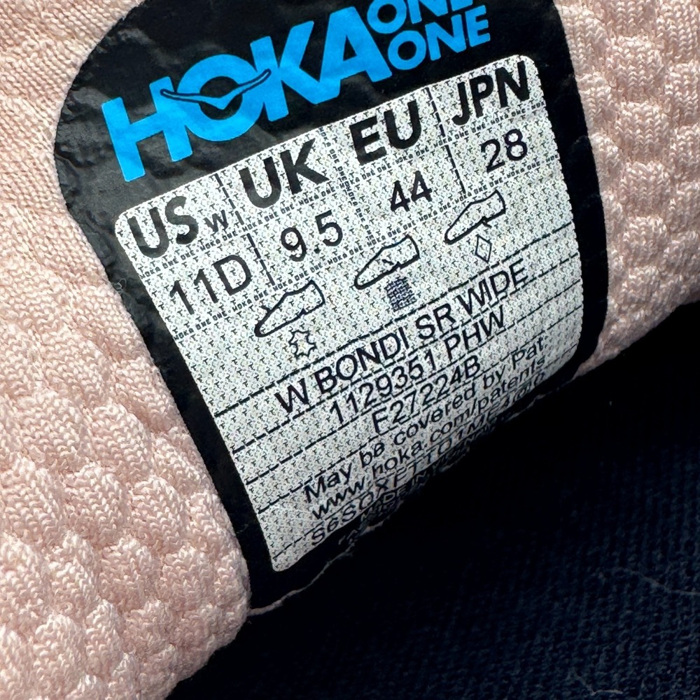 Hoka One One Bondi SR Wide Women's Size 11 D Pink Slip Resistant Work Shoes - Picture 8 of 9